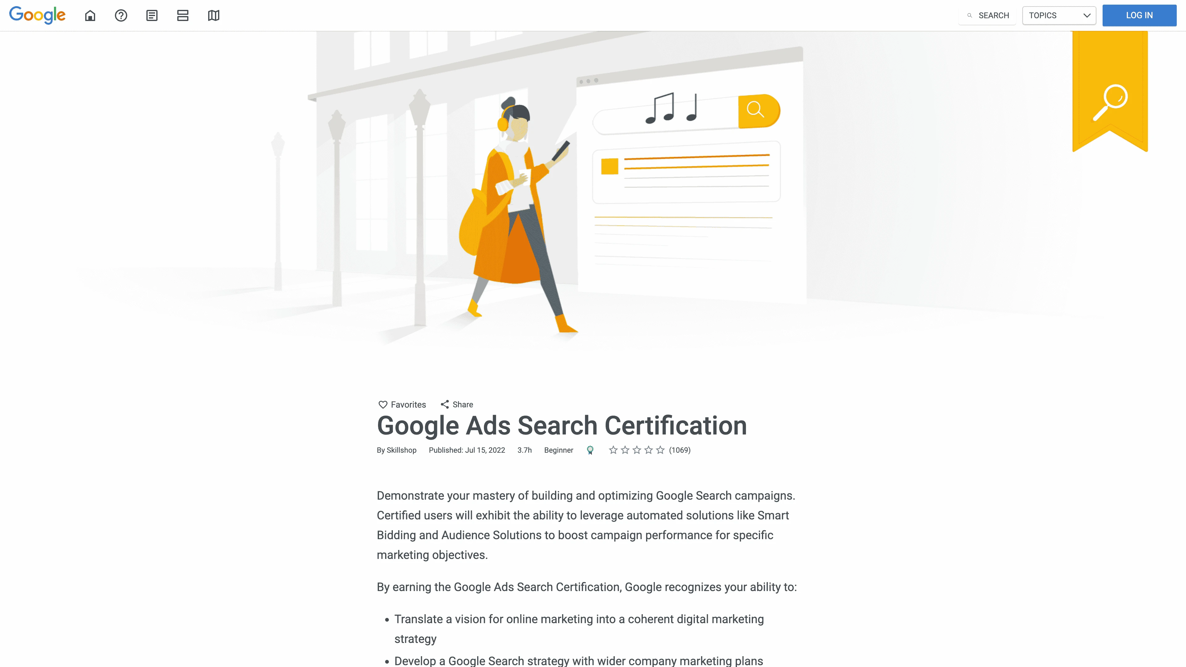Google Analytics Certification (Google Analytics 4) Google Ads Search Certification
