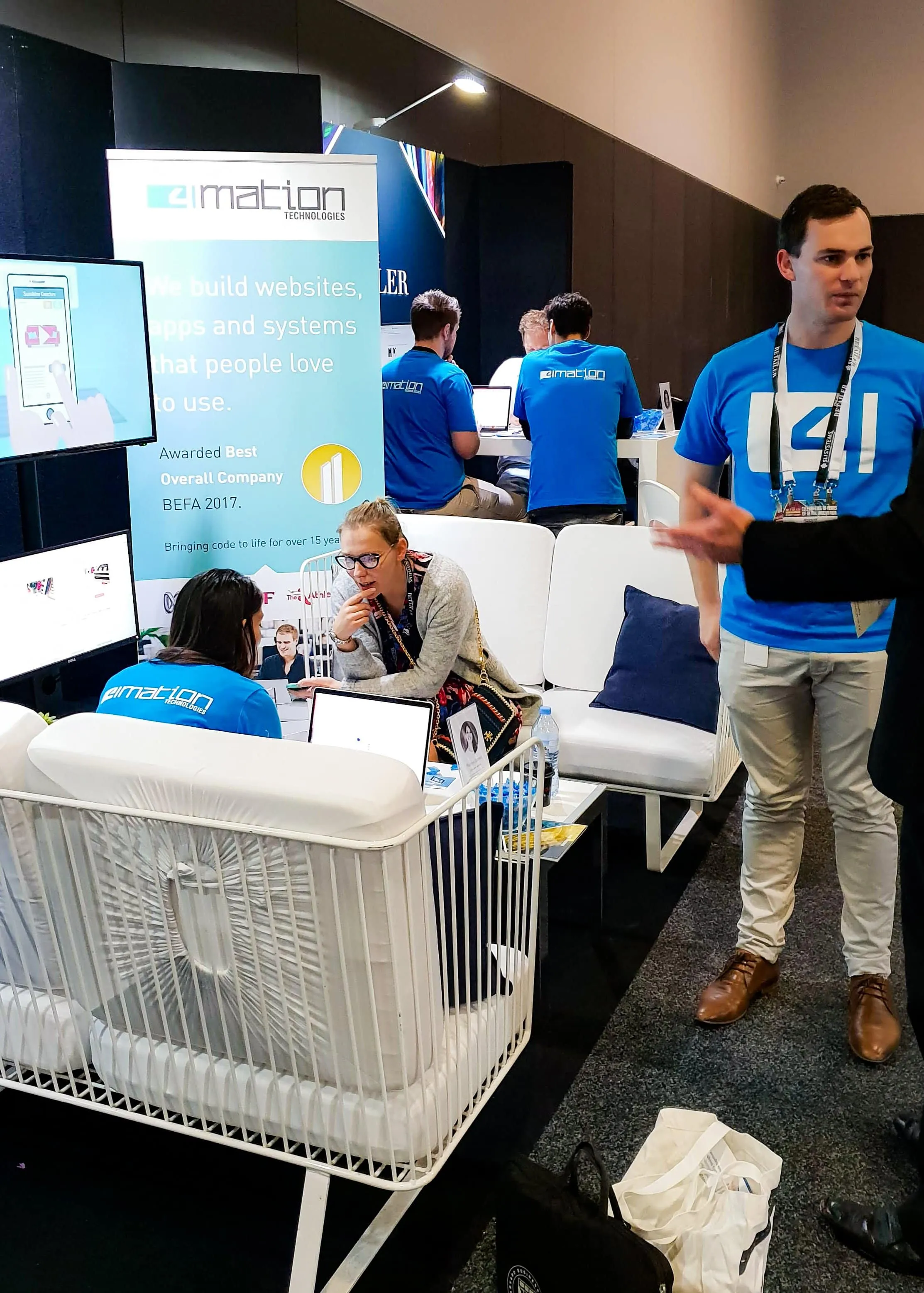 Regan McGregor Running Trade Show Booth at Online Retailer Conference